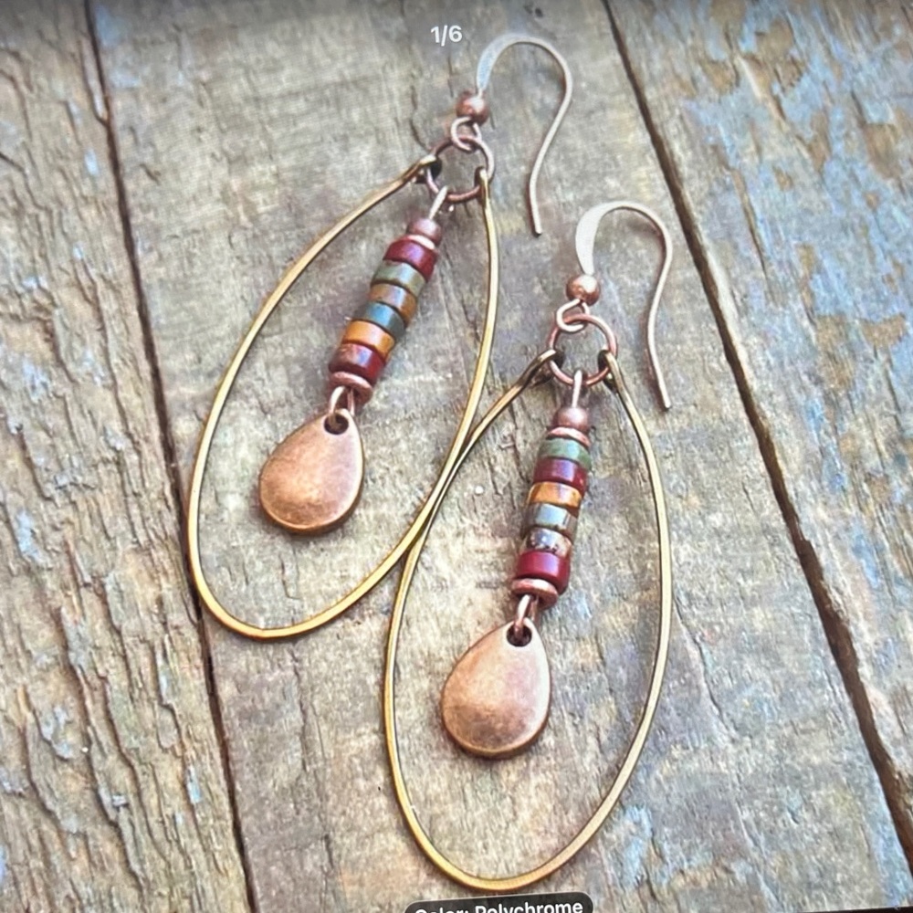 Chic Brown and Bronze Bohemian Earrings